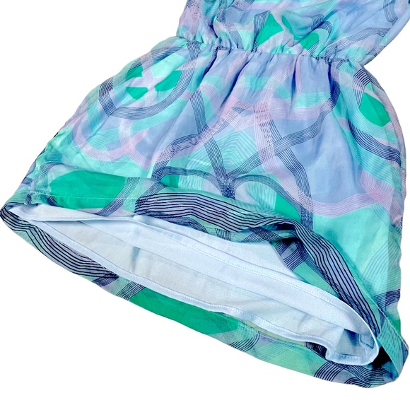 Collective Concepts size medium blue & teal dress with lace design at top EUC - Picture 3 of 11